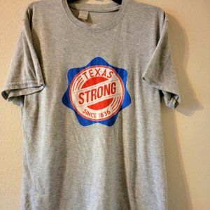 TEXAS STRONG TEE-SHIRT, LARGE, GRAY.